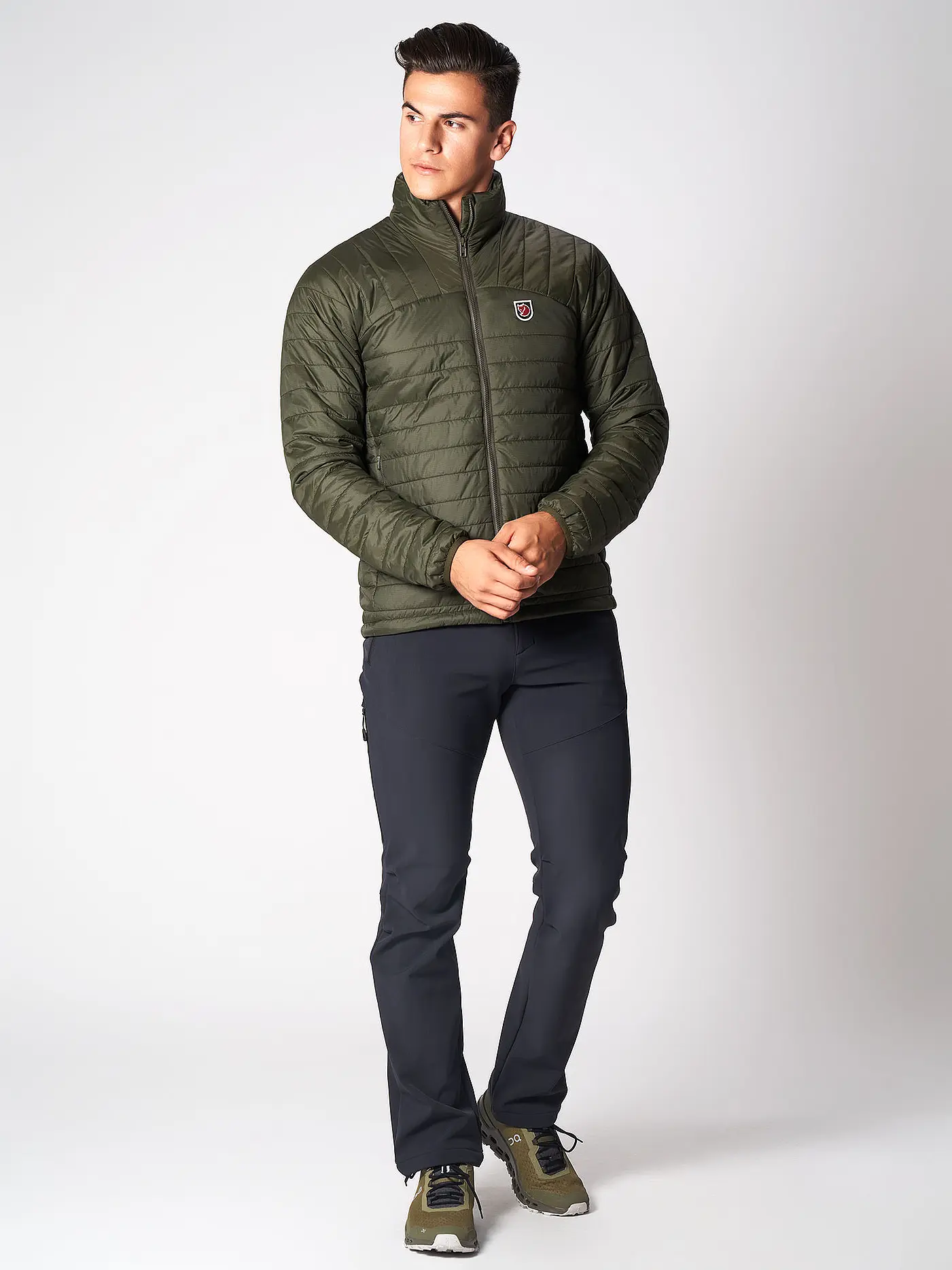 FJÄLLRÄVEN | Herren Isolationsjacke Expedition X-Lätt | dunkelgrün